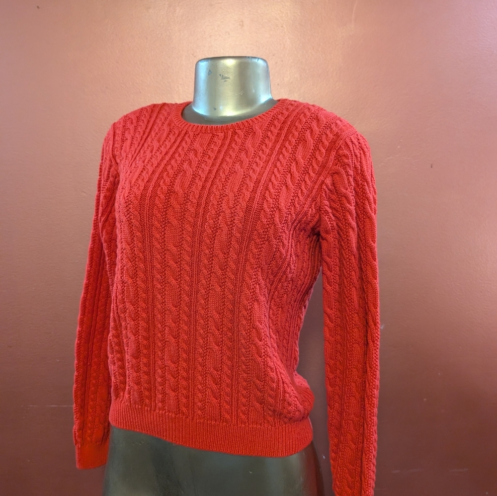 Jeanne Pierre Red Sweater Size Petite